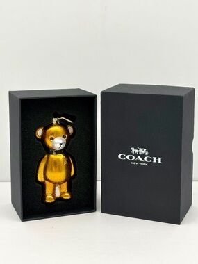 Coach Gold Bear Boxed Ornament